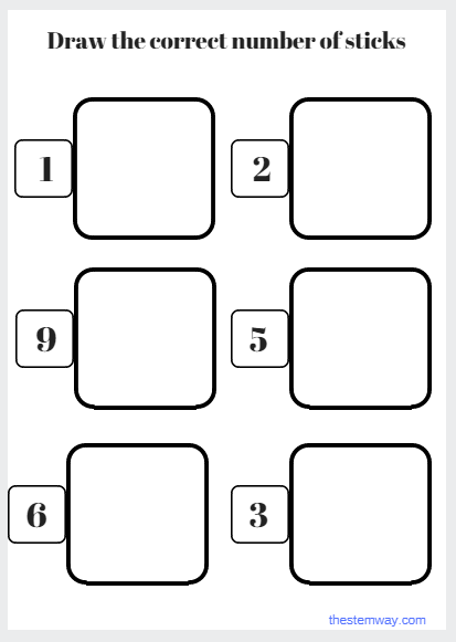 Worksheet Draw The Correct Number Of Sticks