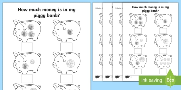 Australia How Much Money Is In My Piggy Bank Differentiated Worksheets