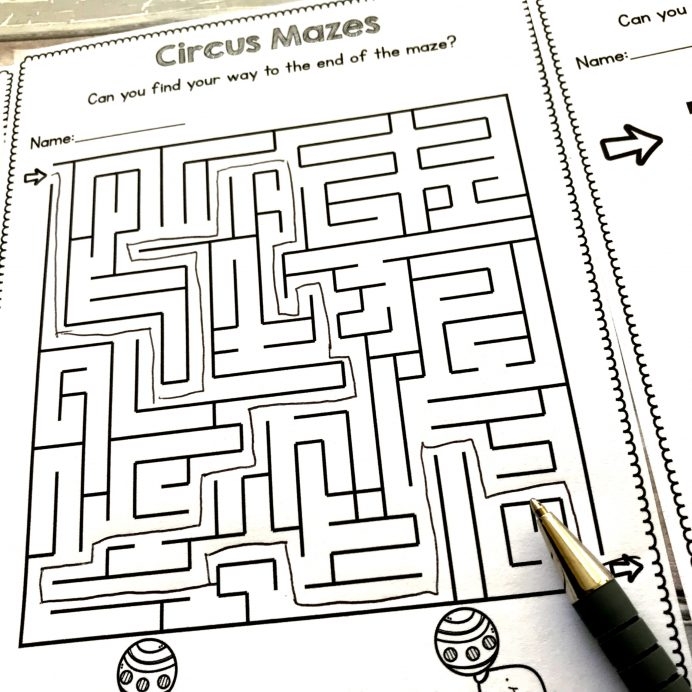 Circus Maze Worksheets No Prep Teaching Two Step Equation Maze