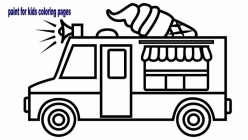 Transportation Coloring Page: Ice Cream Truck