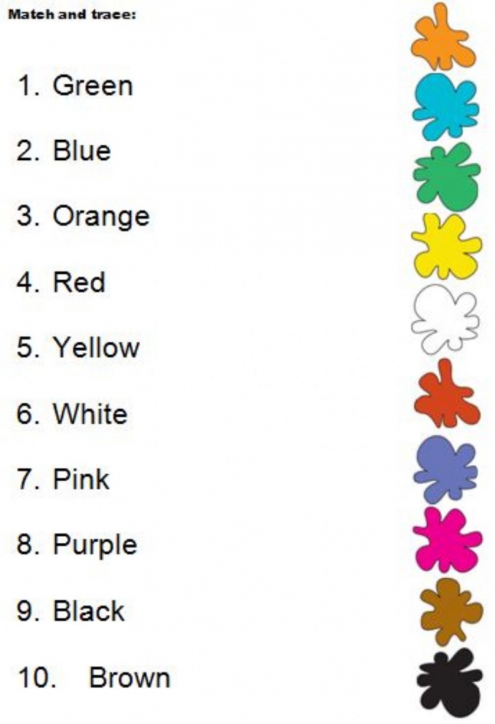 Colours Match Worksheet