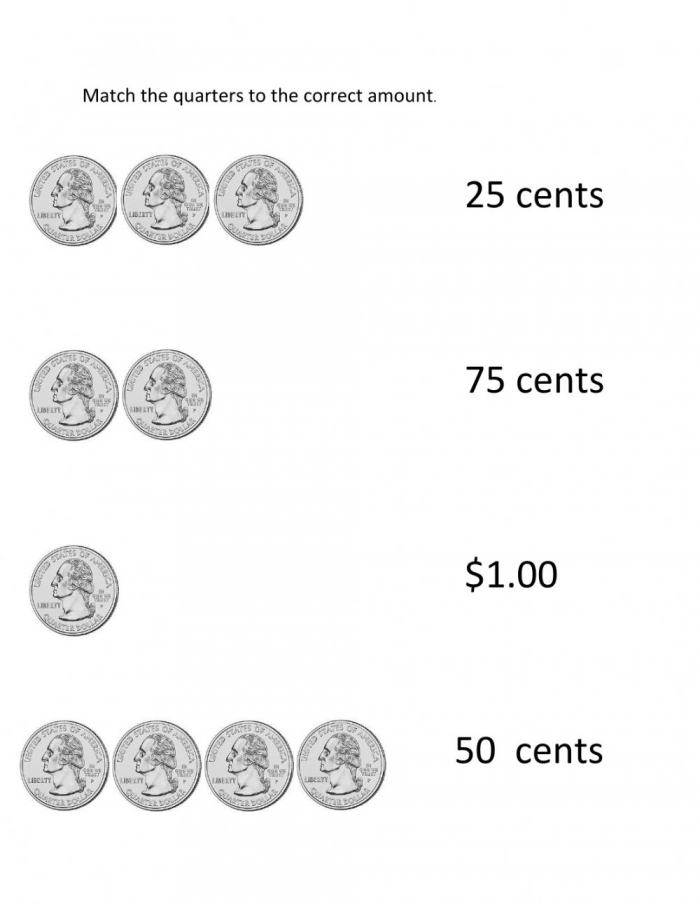 Counting Quarters Interactive Worksheet
