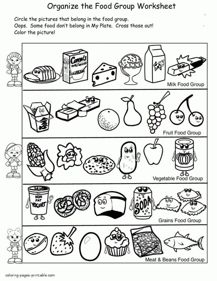 Healthy Food Coloring Page Worksheets 99Worksheets healthy-unhealthy-domino-english-esl-worksheets-healthy-and