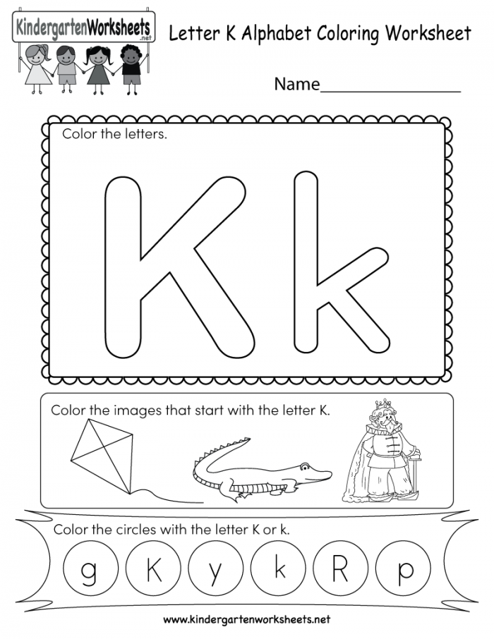 Learning The Letter K Worksheets 99Worksheets