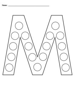 Letter Dot To Dot: M