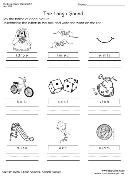 Long I Sound Worksheet