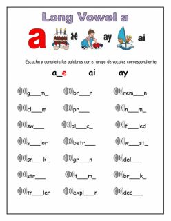 Long “A” Vowel