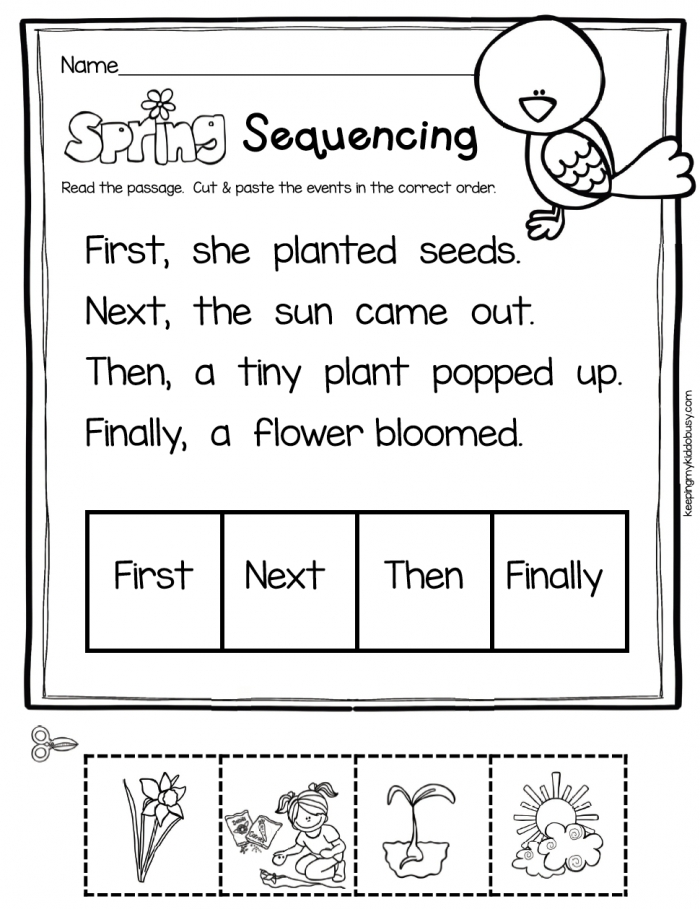 Cut And Paste Sequencing Story Events Worksheets 99Worksheets
