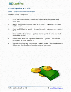 Math Money Word Problems
