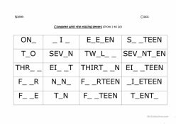 Spelling Numbers