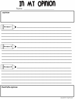 Opinion Graphic Organizer