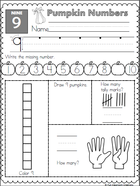 Pumpkin Math Worksheet