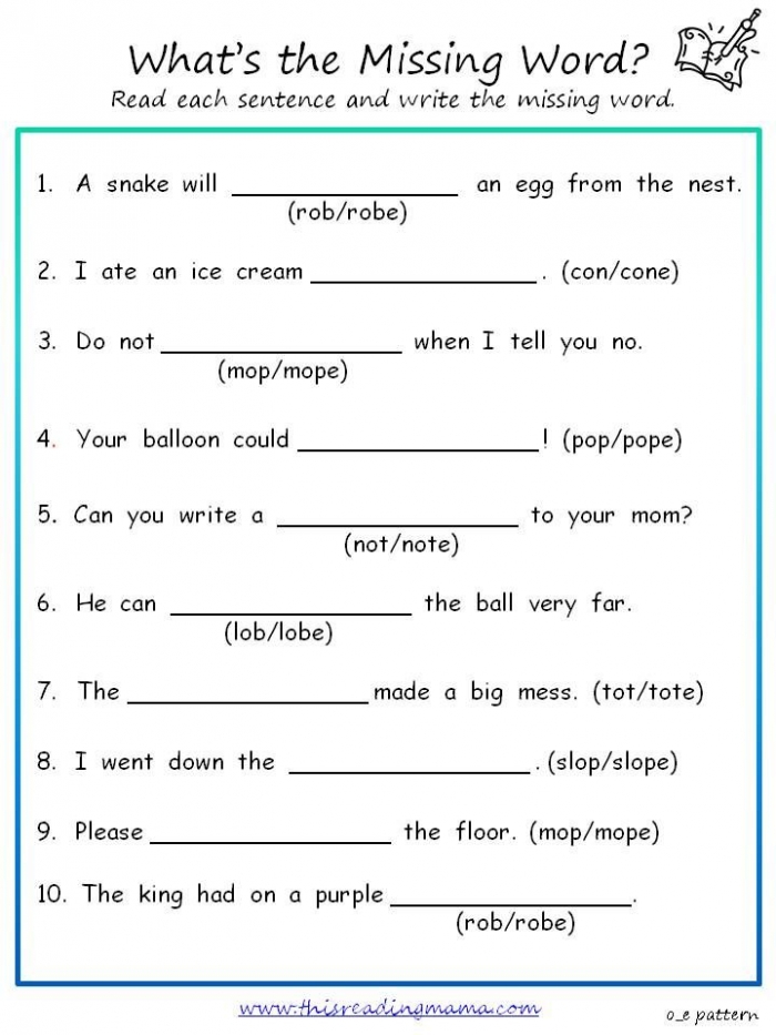 Silent E Word List