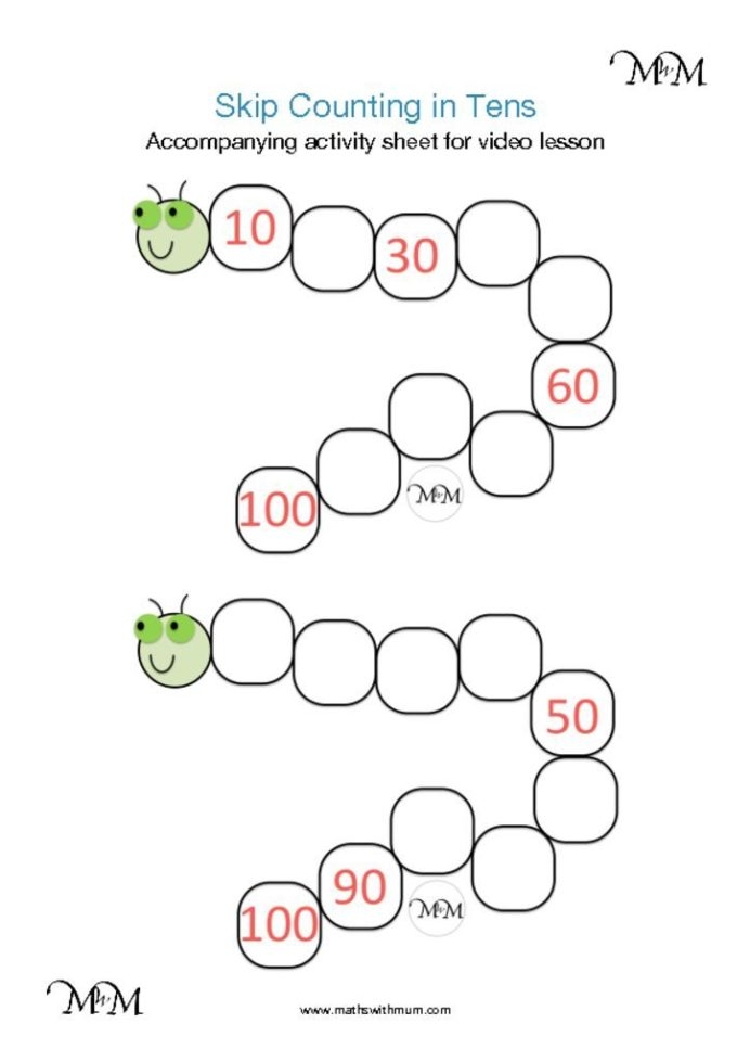Skip Counting By 10 Worksheets 99Worksheets