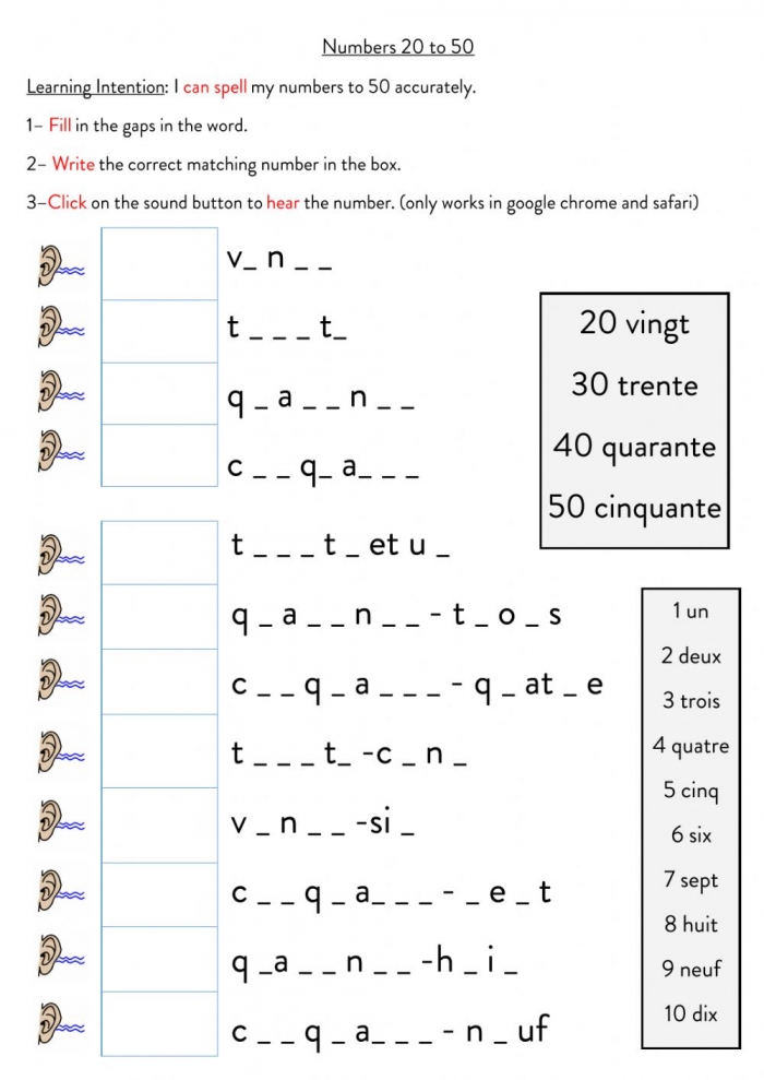 spelling-numbers-worksheet