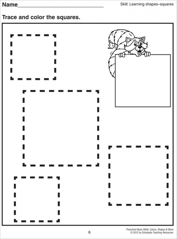 trace the squares worksheets 99worksheets