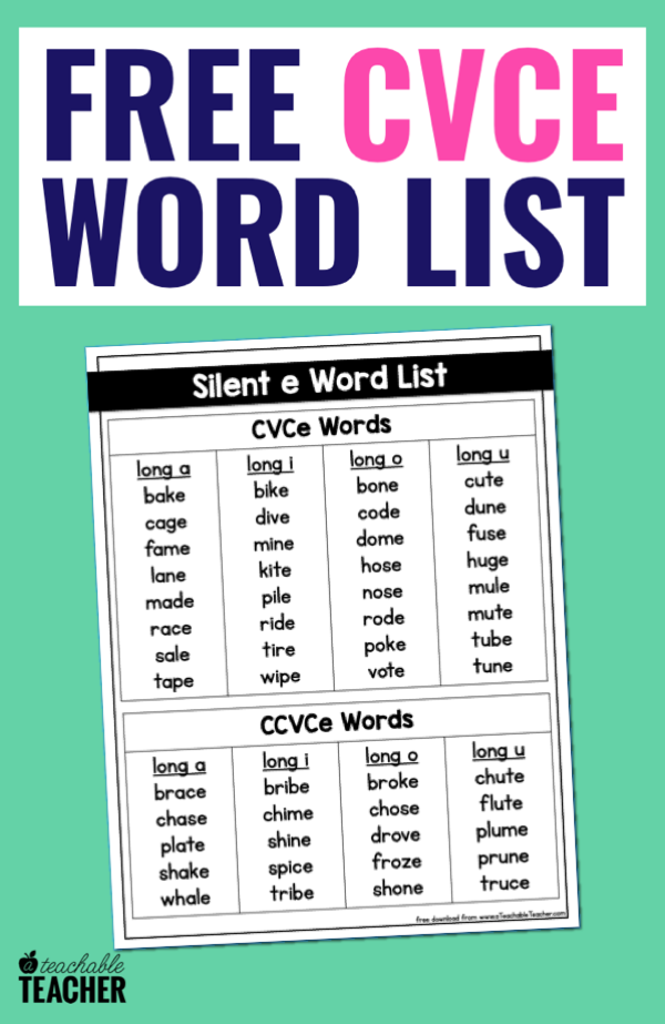 silent e word list worksheets 99worksheets