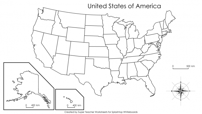 blank map of the united states worksheets 99worksheets