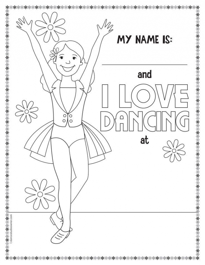 Welcome To Dance Class Printable Coloring Page