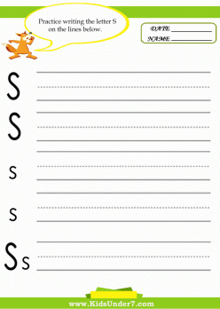 Writing The Letter S