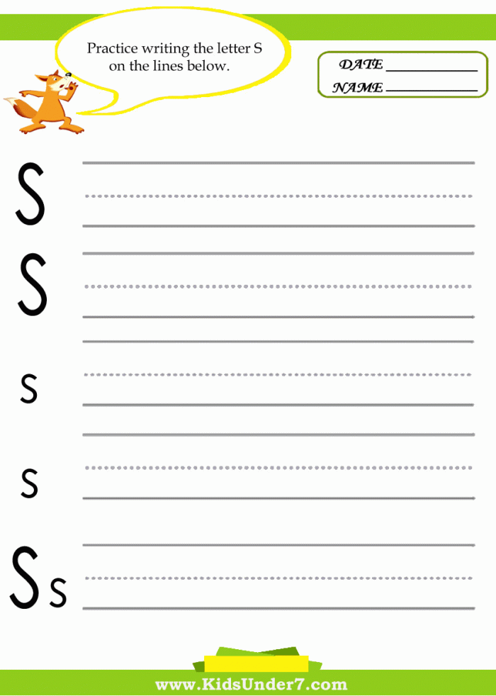 Worksheets  Kids Under Letter Practice Writing Worksheet