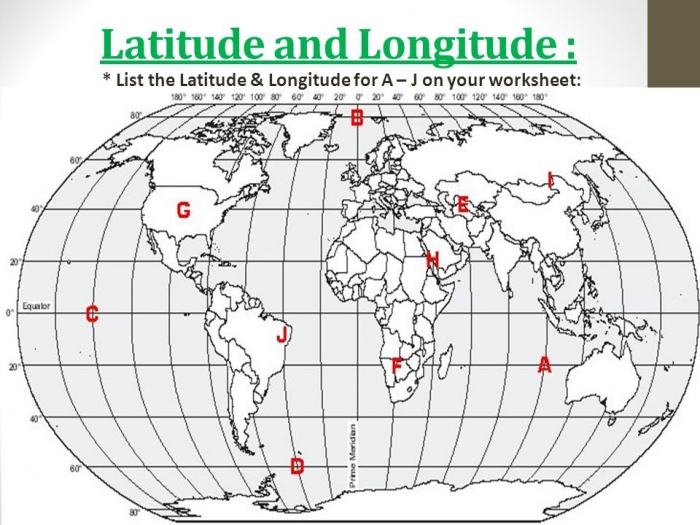 World Map With Degrees Of Latitude And Longitude