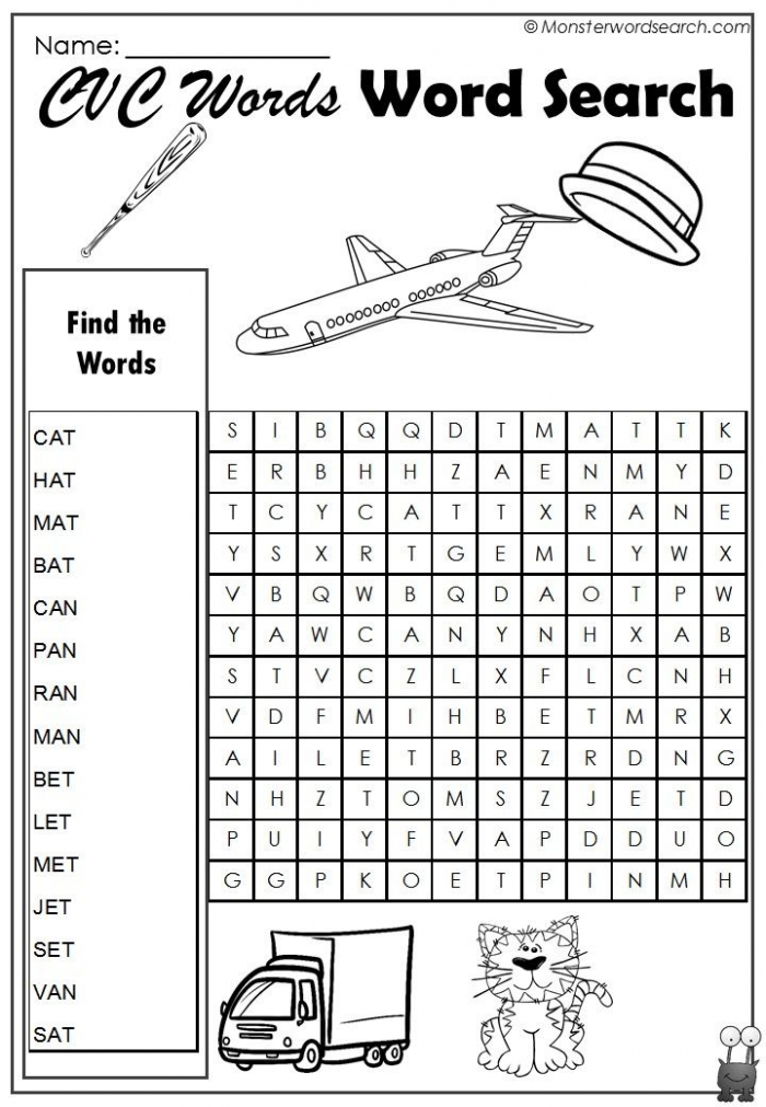 Awesome Cvc Word Search