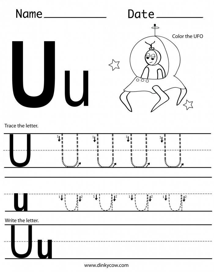 Free Printable U Worksheets For Kindergarten