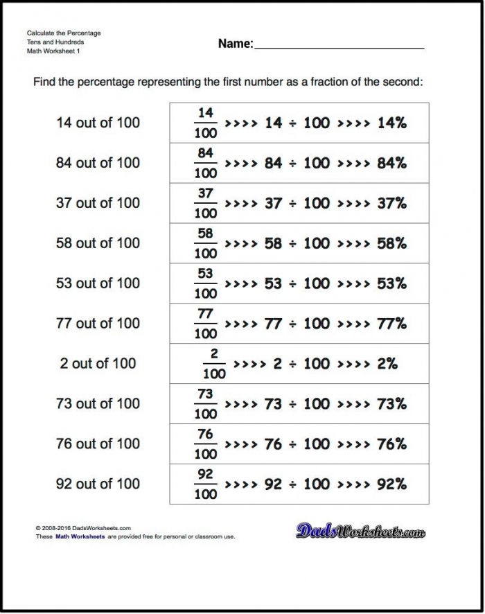 Calculate Percentage Worksheets These Practice Worksheets Include