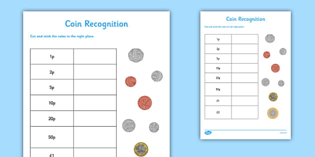 Coin Recognition Worksheet Teacher Made
