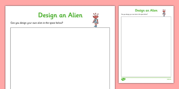 Design An Alien Worksheet  Worksheet To Support Teaching On
