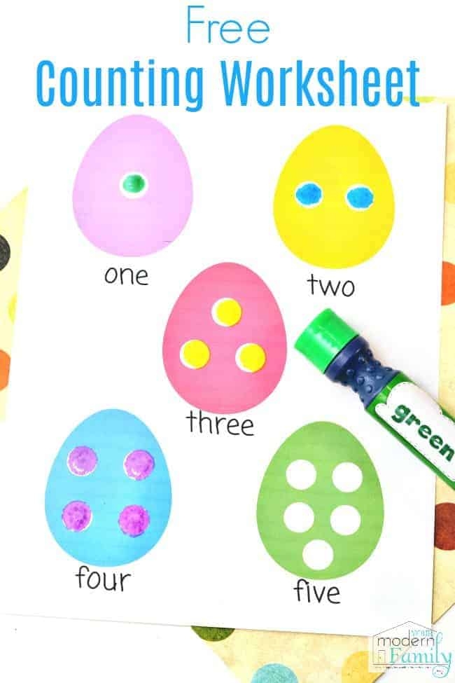 Easter Worksheets For Preschoolers Or Kindergarteners Math