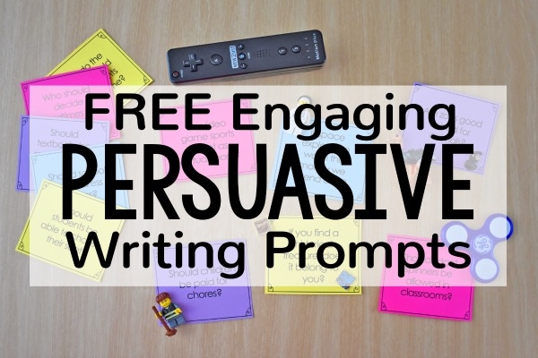 Engaging Persuasive Writing Prompts Free Download