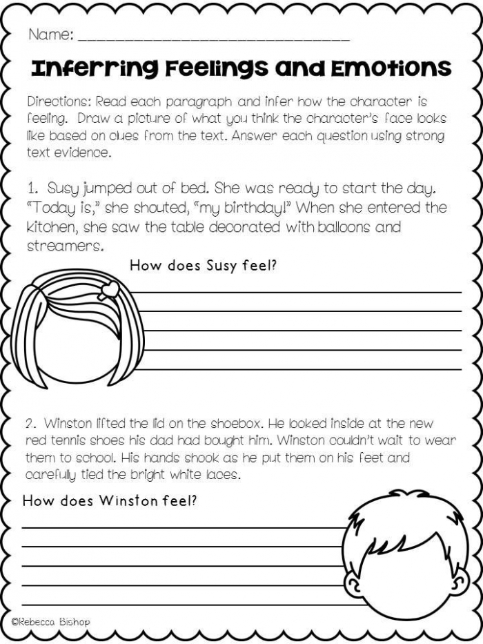 Character Traits Making Inferences Worksheets 99Worksheets