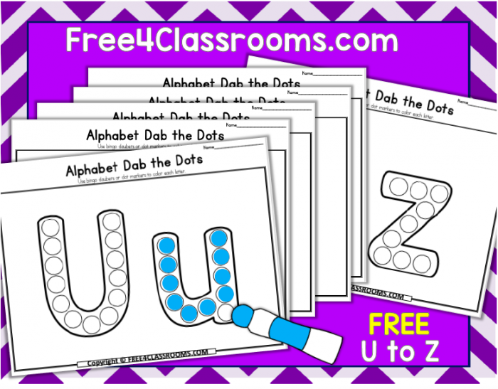 Free Alphabet Dot Marker Worksheets