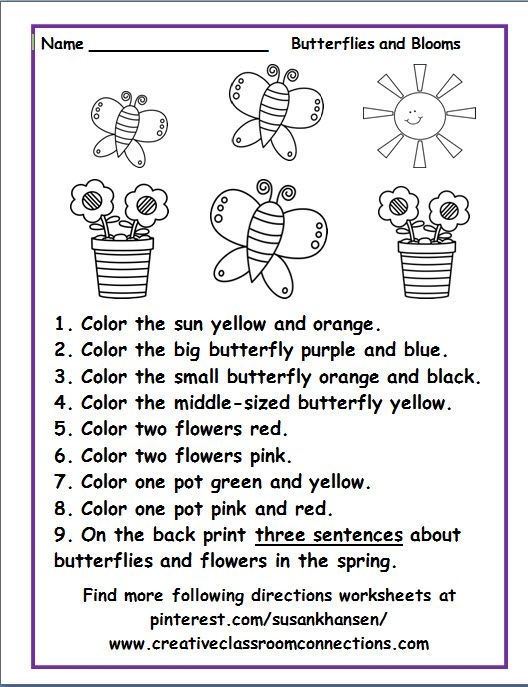 Easter Following Directions Worksheet Printable Word Searches
