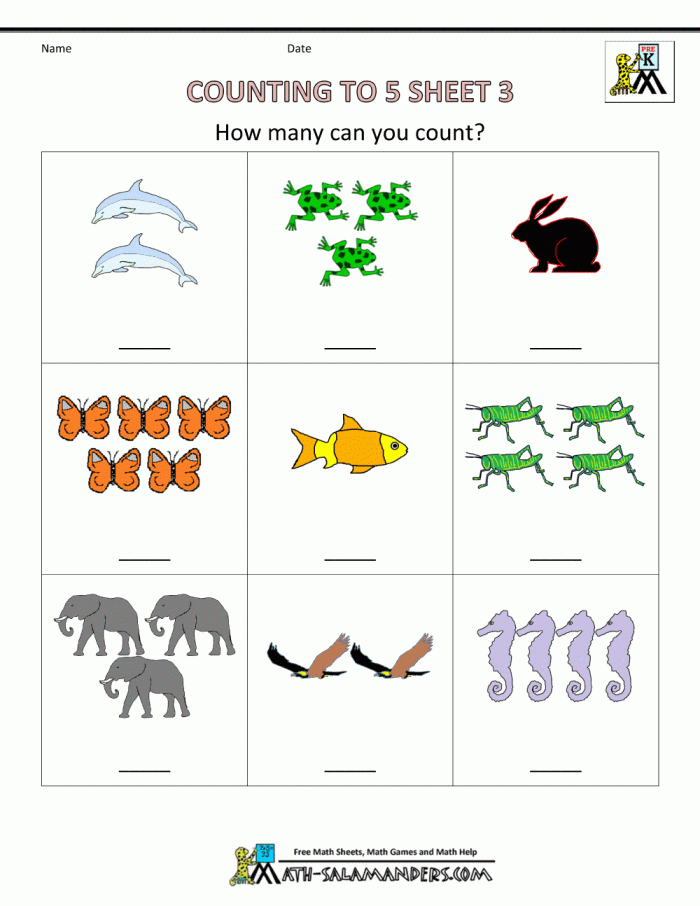 Free Preschool Worksheets Counting Totable Math Number Tracing For