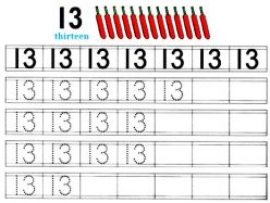 Tracing Numbers And Counting: 13