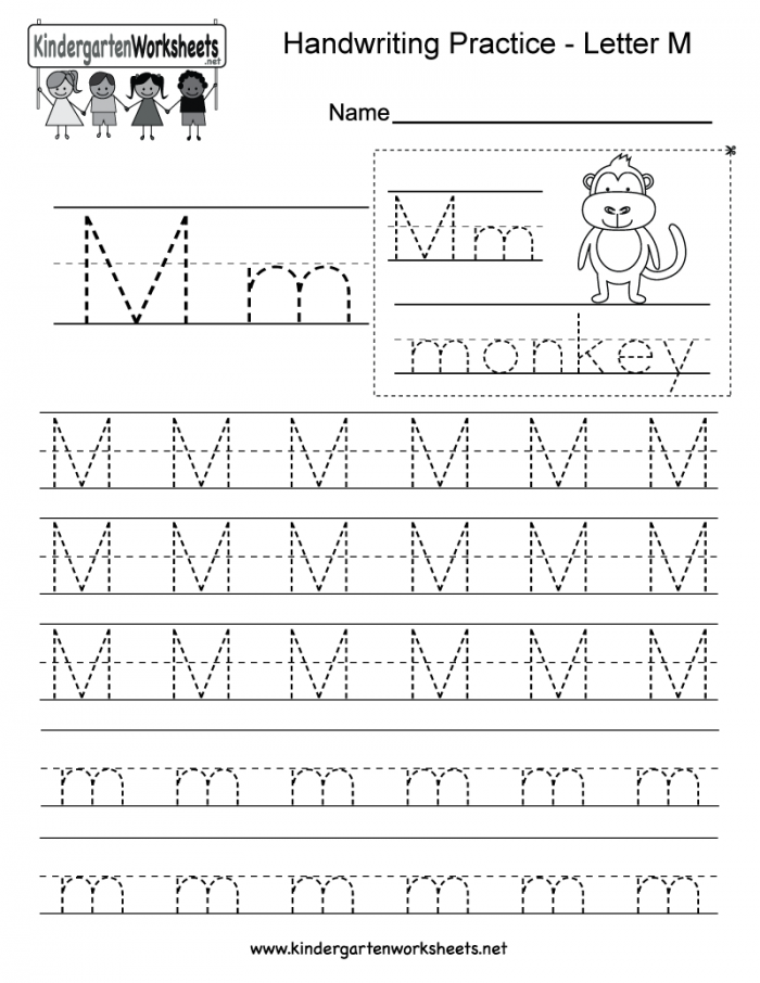 Kindergarten Letter Writingractice Worksheet This Series