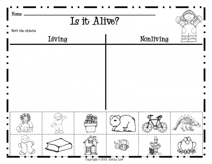 Living Or Non Living Worksheets 99Worksheets