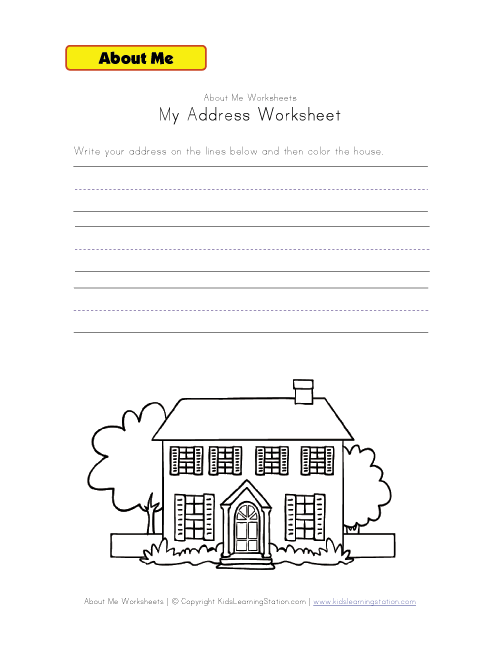 Free Printable Name And Address Worksheets