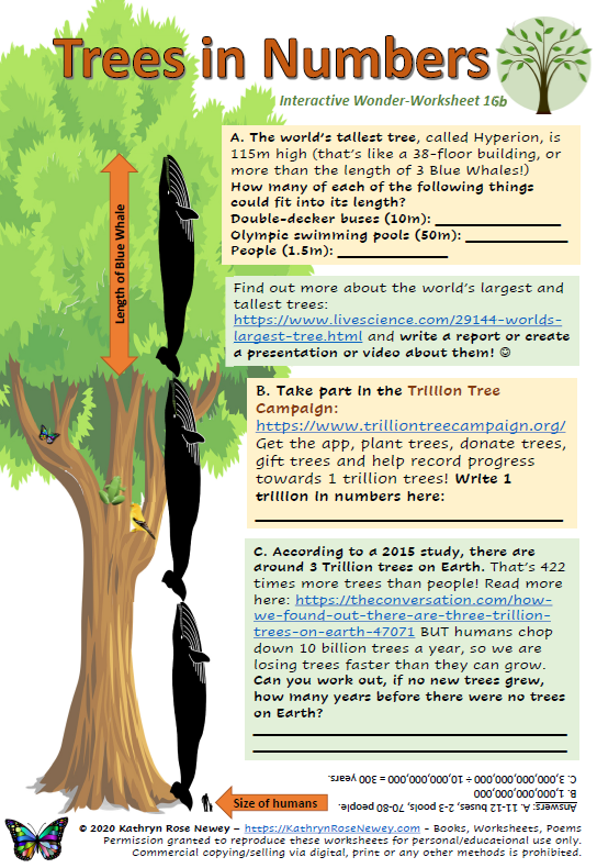New Interactive Worksheet Trees In Numbers  Kathryn Rose Newey