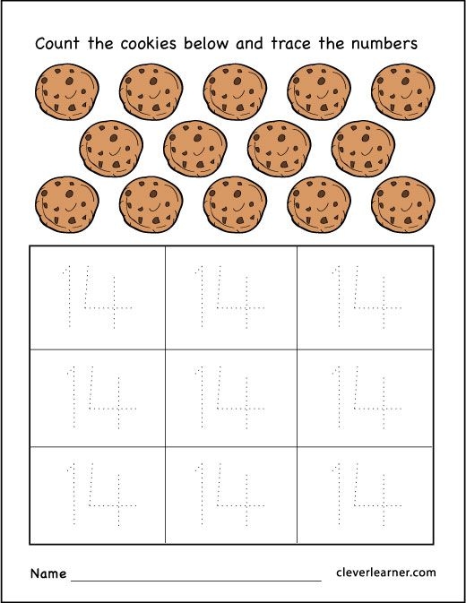 Number  Cookies Worksheet For Preschool Children Worksheets