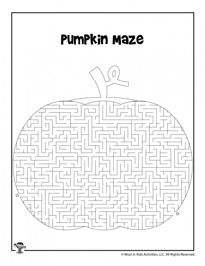 Pumpkin Patch Maze For Kids