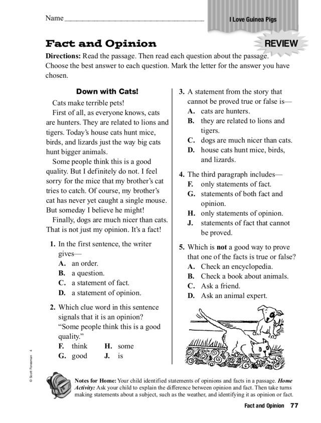 Resultado De Imagen De Reading Worksheets Fact And Opinion