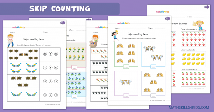 Skip Counting Worksheets For Kindergarten Pdf