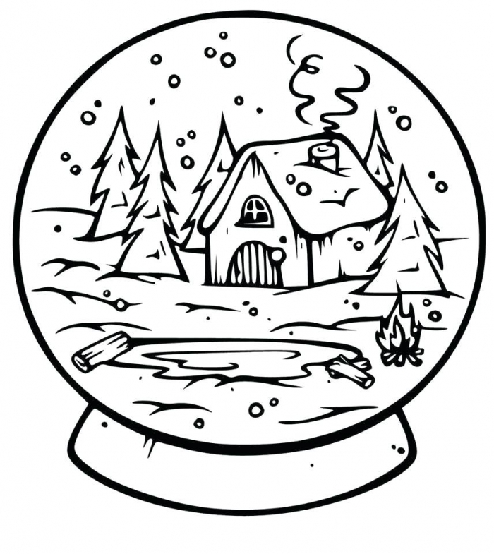 Snow Globes Coloring Pages