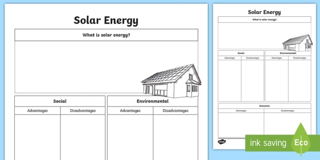 Solar Energy Research Worksheet  Worksheet Teacher Made