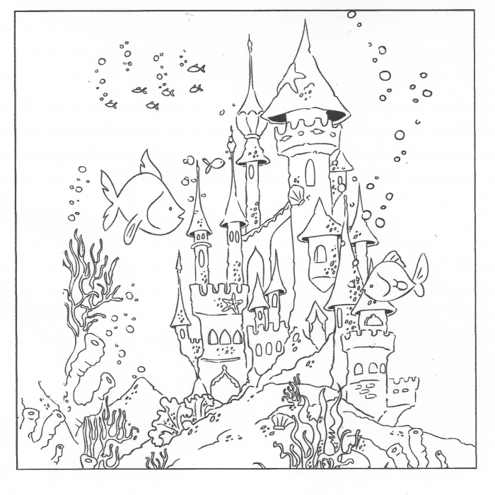 Worksheets  Underwater Castle Coloring Palace Adult Times Table