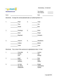 Alphabetize Words
